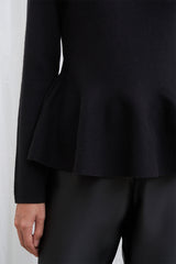 Josette Peplum Top | Black