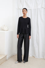 Josette Peplum Top | Black