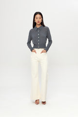 Greno Cardigan Top | Dark Grey