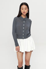 Greno Cardigan Top | Dark Grey