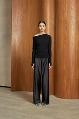 MMEHUILLET FOR DUMA - Kiekie Top | Black