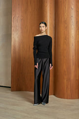 MMEHUILLET FOR DUMA - Kiekie Top | Black