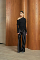 MMEHUILLET FOR DUMA - Kiekie Top | Black