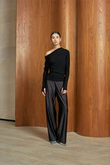 MMEHUILLET FOR DUMA - Kiekie Top | Black