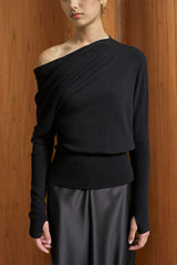 MMEHUILLET FOR DUMA - Kiekie Top | Black