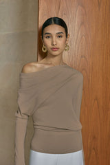 MMEHUILLET FOR DUMA - Kiekie Top | Taupe