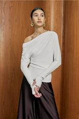 MMEHUILLET FOR DUMA - Kiekie Top | White