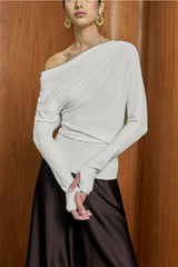 MMEHUILLET FOR DUMA - Kiekie Top | White