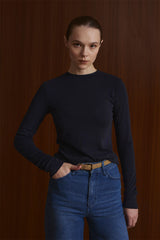 Larina Long-sleeved T-shirt | Navy