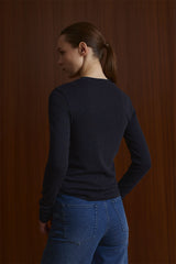 Larina Long-sleeved T-shirt | Navy