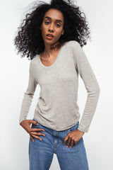 RACHEL | Slim Fit Scoop Neck in Grey