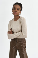 ROSA | Slim Fit Crew Neck in Beige