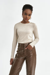 ROSA | Slim Fit Crew Neck in Beige