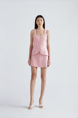 Lucca Linen Vest | Pink
