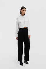 Lancet Crop Shirt White