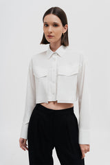 Lancet Crop Shirt White