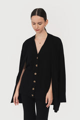 Laurent Vest Cardigan Black
