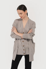 Laurent Vest Cardigan Grey