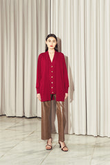 Laurent Vest Cardigan Red