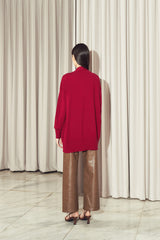 Laurent Vest Cardigan Red