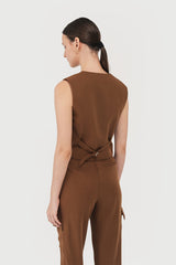 Maray Vest Top Brown
