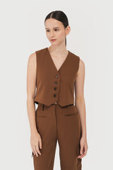 Maray Vest Top Brown