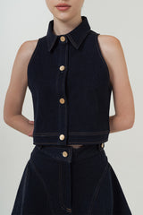 Marion Top Dark Denim