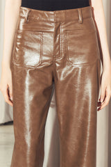 Morris Leather Pants Brown