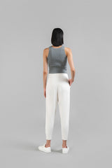 Nehru Jogger Pants White