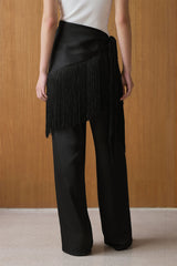 Parla Fringe Scarf | Black