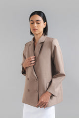 Pella Oversized Blazer Brown