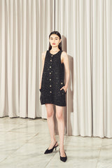 Rebecca Tweed Dress Black