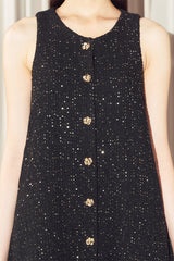 Rebecca Tweed Dress Black