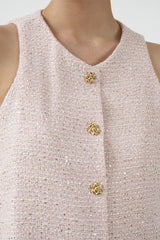 Rebecca Tweed Dress Pink