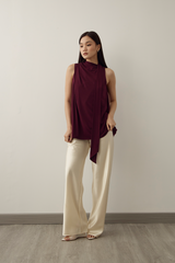 MMEHUILLET FOR DUMA - Rhea Top | Burgundy