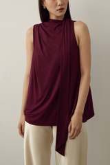 MMEHUILLET FOR DUMA - Rhea Top | Burgundy