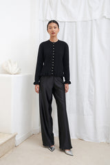 Ruche Cardigan | Black