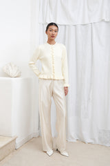 Ruche Cardigan | Cream
