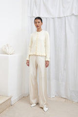 Ruche Cardigan | Cream