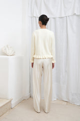 Ruche Cardigan | Cream