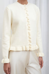 Ruche Cardigan | Cream