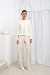 Ruche Cardigan | Cream