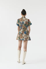 Samara Jacquard Dress Floral Multi