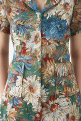 Samara Jacquard Dress Floral Multi