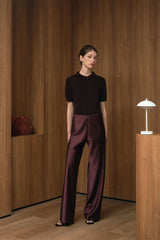 Tan Pants | Burgundy