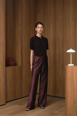 Tan Pants | Burgundy