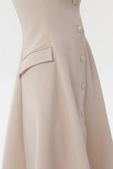 Verso Trench Vest Dress | Beige