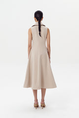 Verso Trench Vest Dress | Beige