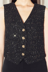 Veste Tweed Vest Black