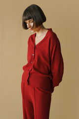 Ansel Cardigan Red
